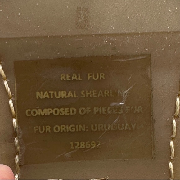 STEVEN by Steve Madden Havek Tan Boots Booties Real Fur Sz 7M Back Zip - Picture 11 of 12